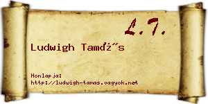 Ludwigh Tamás névjegykártya